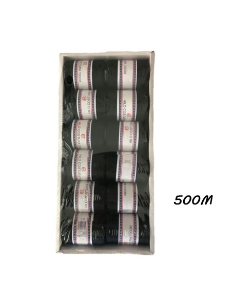 HILO COSTURA NEGRO 500M (12U)