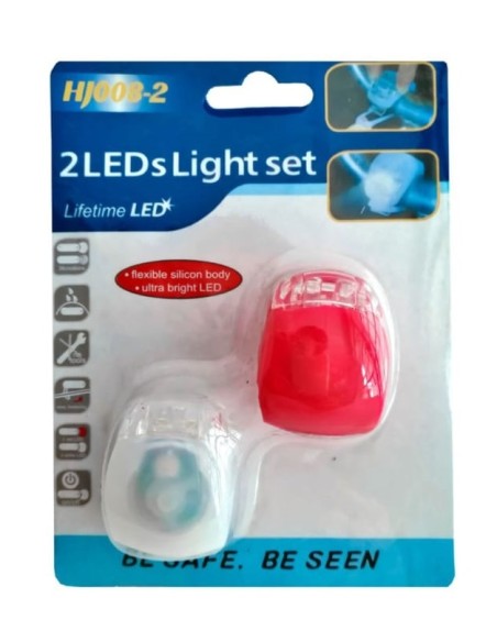 LINTERNA BICI ROJO Y BLANCO