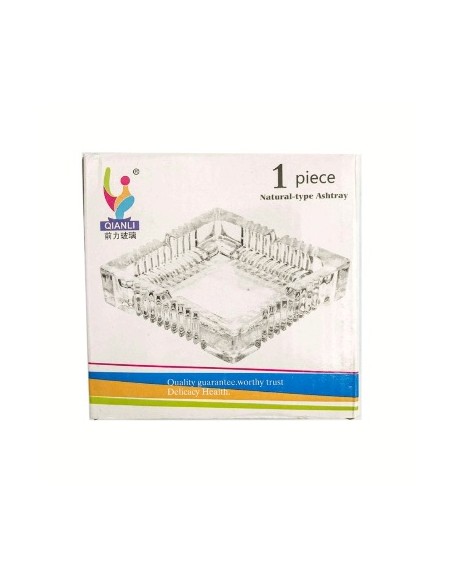 CENICERO CUADRADO CRISTAL