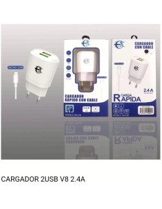 CARGADOR 2 USB+V8 EX