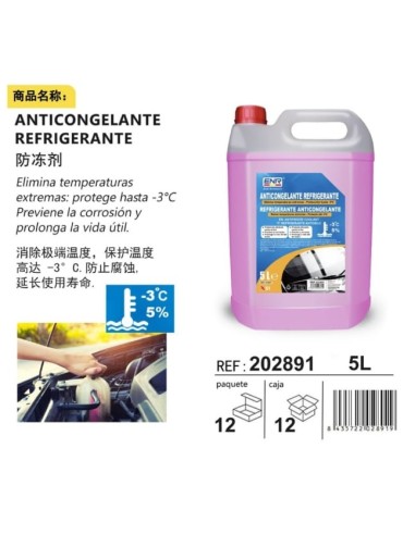 ANTICONGELANTE ROSA 5L REFRIGERANTE