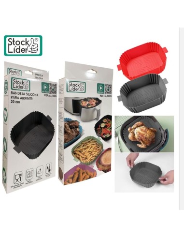 BANDEJA 20CM SILICONA FREIDORA AIRE CUADRADO