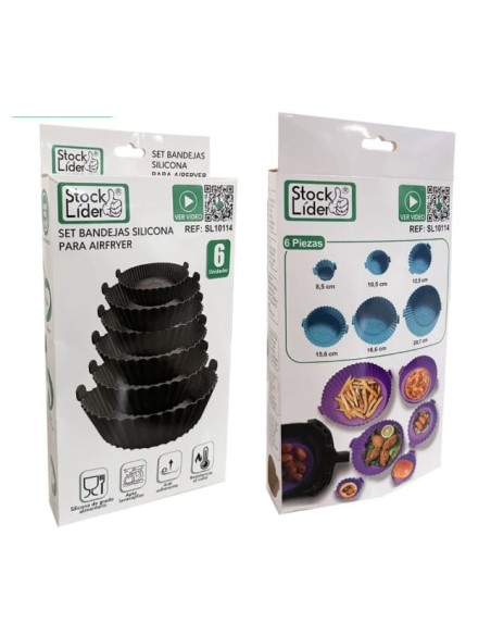 BANDEJA SILICONA REDONDO FREIDORA DE AIRE 6PCS