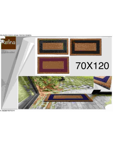 FELPUDO 70X120 COCO NATURAL CENEFA COLOR