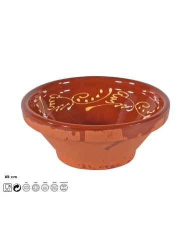 ENSALADERA DEC. 18 CM 9118 BARRO