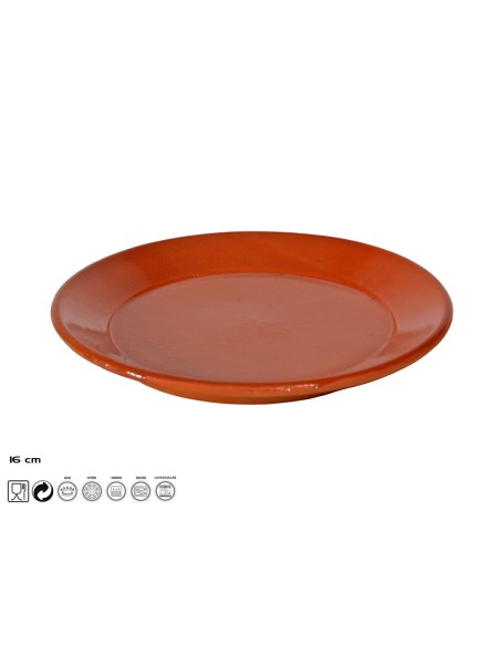 PLATO LLANO BARRO 16CM  2004