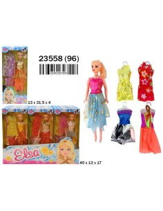 MUÑECAS 4 VESTIDOS EN CAJA (12)(96)