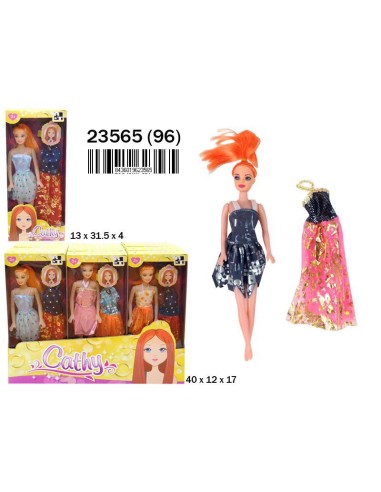 MUÑECAS VESTIDO ELEGANTE C/CAJA (12)(96)