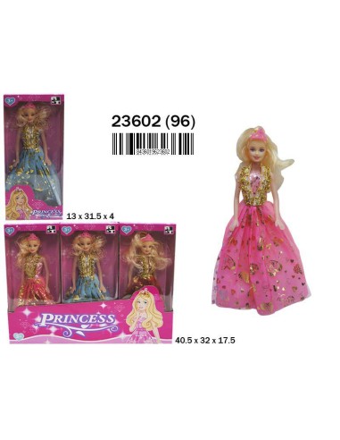MUÑECA PRINCESA VESTIDO EN CAJA (12)(96)