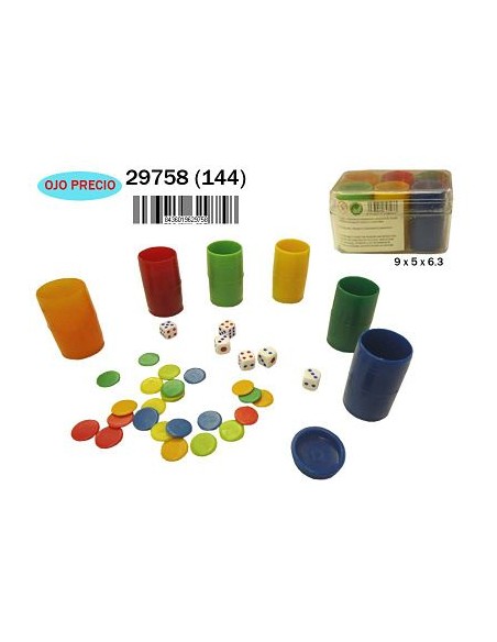 CAJA ACC. PARCHIS 6 JUGADORES (12)(144)