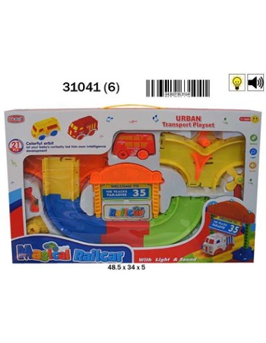 PISTA 21PCS VEHICULO LUZ Y SONIDO