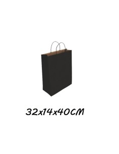 BOLSA KRAFT NEGRA L 32x14x40CM
