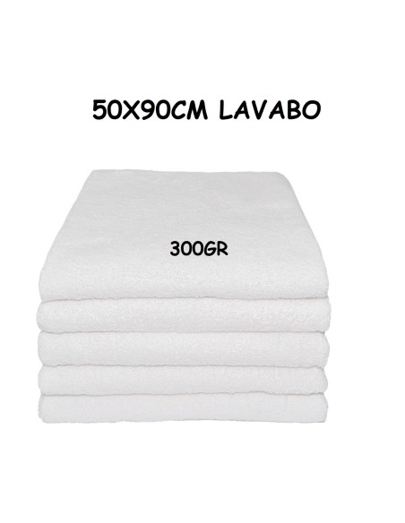 TOALLA BLANCO 50X90CM LAVABO 300GRS