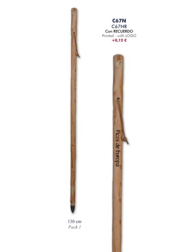 BASTON 130CM CLARO CON TAPON