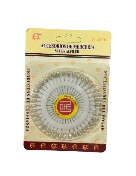 ALFILERES DE COSTURA BLANCO (24U)
