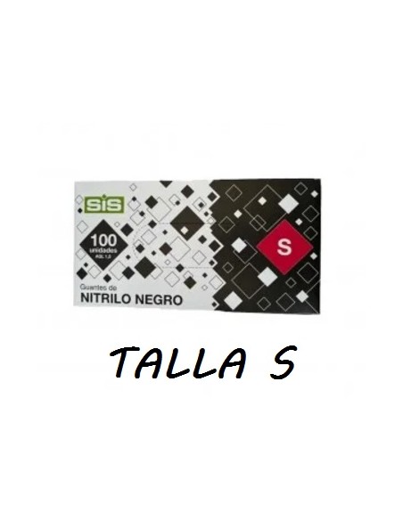 GUANTE NITRILO NEGRO TALLA S ECO