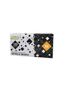 GUANTE NITRILO 100UND TALLA M NEGRO