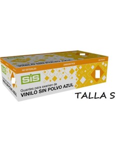 GUANTE VINILO 100UND TALLA S SIN POLVO AZUL