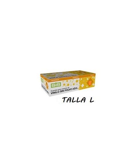 GUANTE VINILO 100UND TALLA L SIN POLVO AZUL