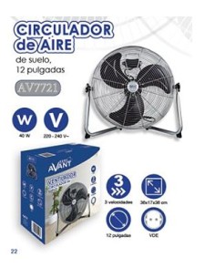 CIRCULADOR DE SUELO AVANT 12" 40W