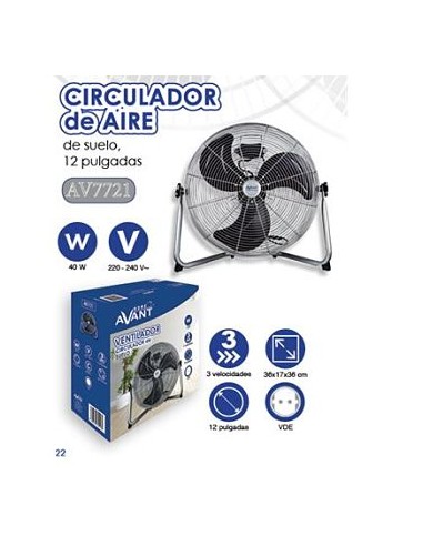CIRCULADOR DE SUELO AVANT 12" 40W