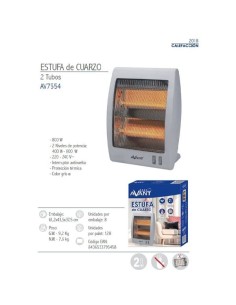 ESTUFA DE CUARZO AVANT 2 TUBOS 800 W