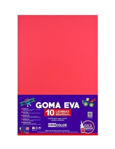 GOMA EVA ROJO 40X60CM 10UDS.