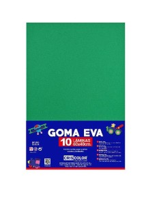 GOMA EVA VERDE 40x60CM 10UDS.