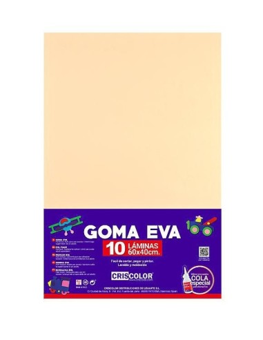 GOMA EVA BEIGE 40X60CM 10UDS.