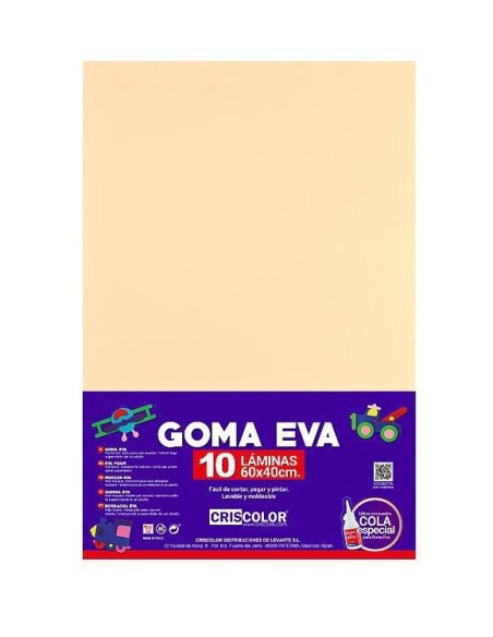 GOMA EVA BEIGE 40X60CM 10UDS.