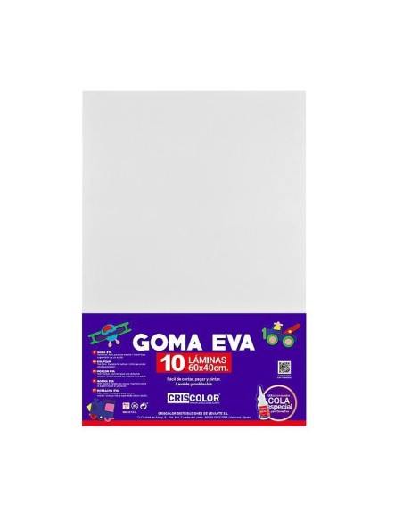 GOMA EVA BLANCO 40X60 10UDS