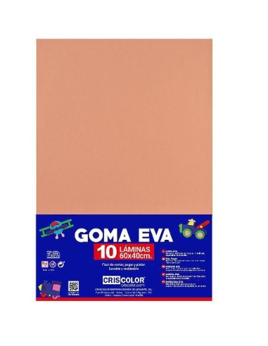 GOMA EVA CARNE 40X60CM 10UDS.
