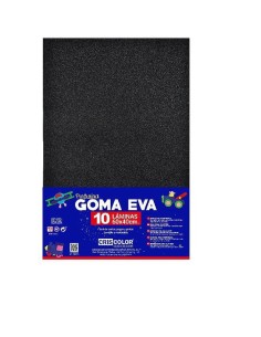 GOMA EVA NEGRO PURPURINA 40X60 10UDS