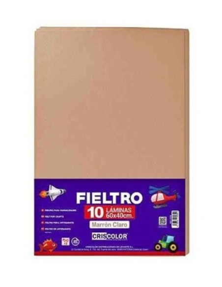 FIELTRO 60X40CM  MARRON CLARO 10UDS.