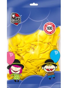 BOLSA 100 GLOBOS AMARILLO