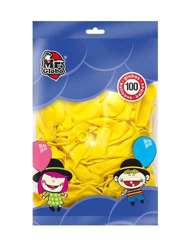 BOLSA 100 GLOBOS AMARILLO
