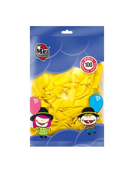 BOLSA 100 GLOBOS AMARILLO