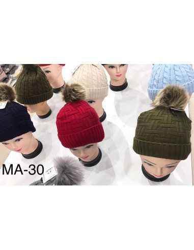 GORRO CON POMPOM COLORES SURT