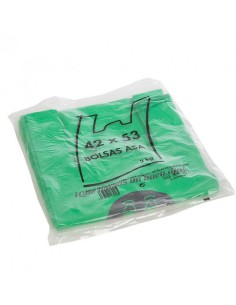 BOLSA ASA VERDE 42X53 50 MICRAS 70% RECICLADO