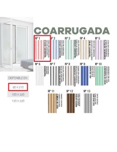 CORTINA Nº1 90CM ROJA Y TRANSPARENTE