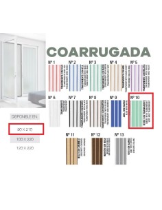 CORTINA Nº10 90X210M VERDE Y TRANSP