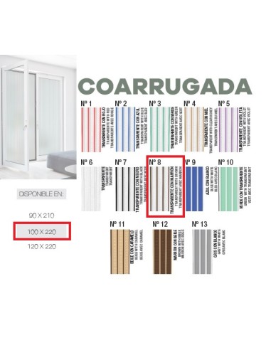 CORTINA Nº8 1M TRANPS Y MARRON