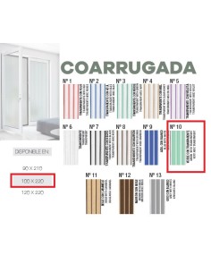 CORTINA Nº10 1M VERDE/TRANSPARENTE