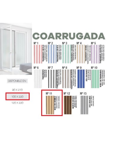 CORTINA Nº11 1M BEIG Y MARRON