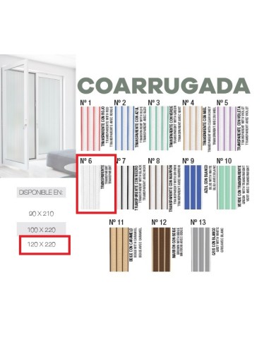 CORTINA Nº6 1.20M TRANSPARENTE