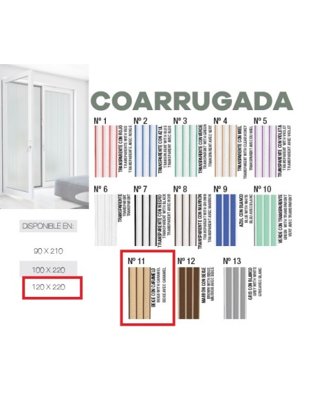 CORTINA Nº11 1.20M BEIG Y MARRON