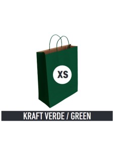 BOLSA KRAFT VERDE XS 18X8X24CM
