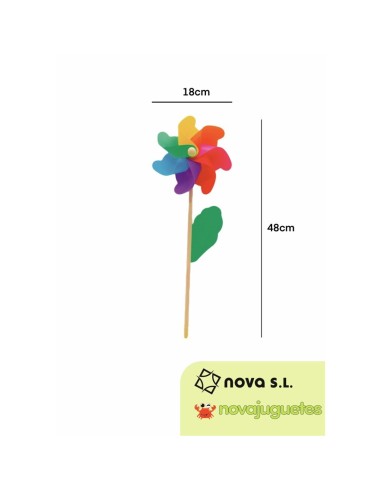 MOLINILLO 18X48CM VIENTO PALO MADERA