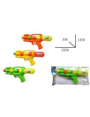 PISTOLA DE AGUA COLORES SURTIDOS 25X13X5