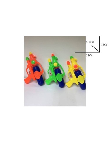 PISTOLA DE AGUA COLORES SURTIDOS 21x13x4,5